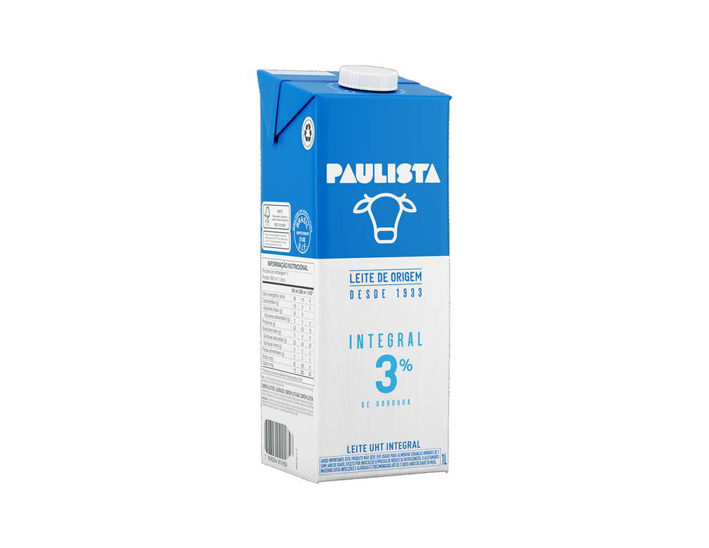 LEITE INTEGRAL PAULISTA 1 L (CX 12 UN)